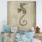 Designart - Seahorse Old Style Sketch - Nautical & Coastal Canvas Wall Art